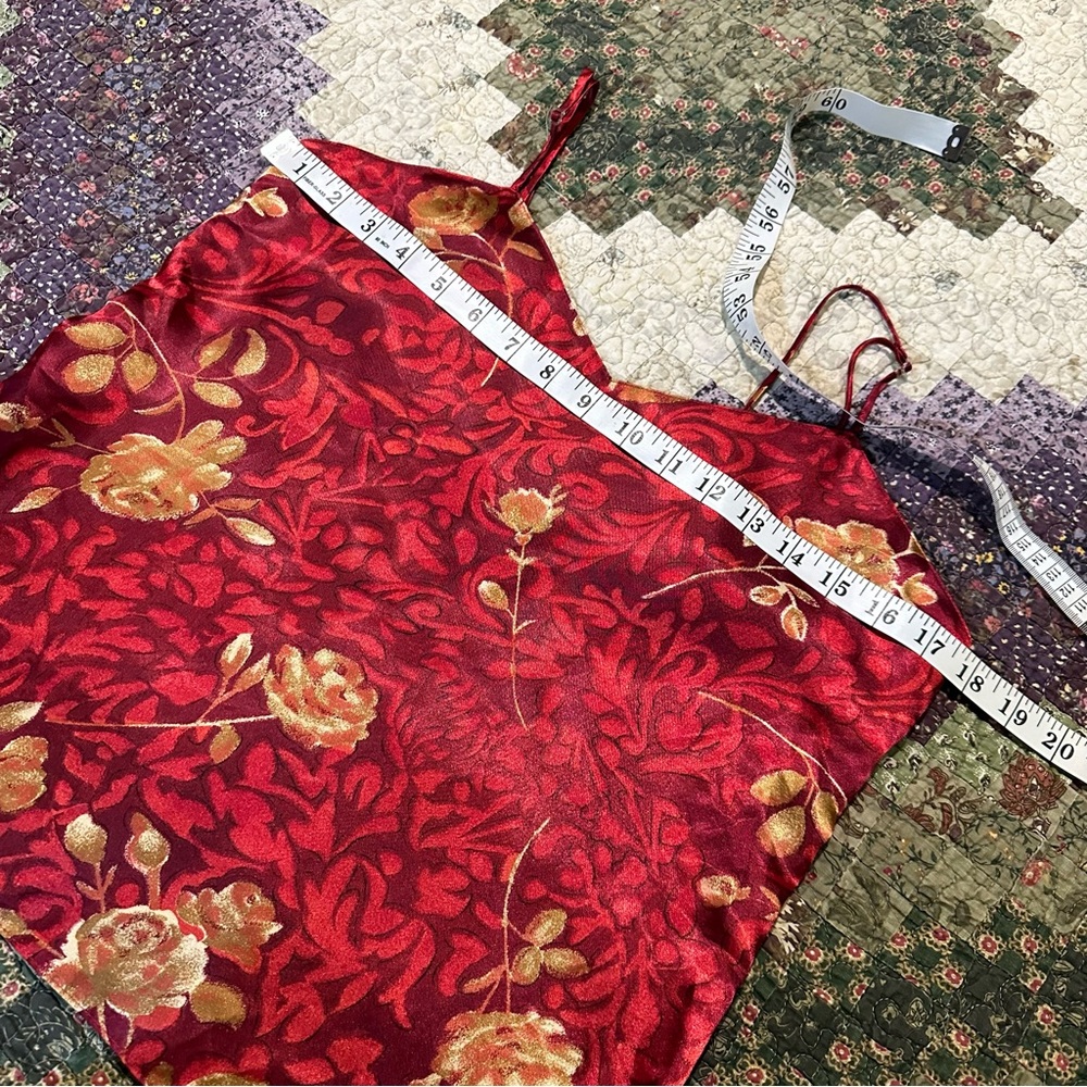 Vintage A’ Milano Satin Floral Tank Top - Picture 7 of 11
